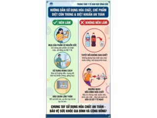 TUYÊN TRUYỀN SỬ DỤNG AN TOÀN HÓA CHẤT, CHẾ PHẨM DIỆT CÔN TRÙNG, DIỆT KHUẨN TRONG GIA ĐÌNH VÀ CỘNG ĐỒNG