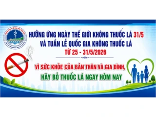 THÔNG ĐIỆP TUYÊN TRUYỀN NGÀY THẾ GIỚI KHÔNG THUỐC LÁ 31/5/2026 TUẦN LỄ QUỐC GIA KHÔNG THUỐC LÁ 25-31/5/2026